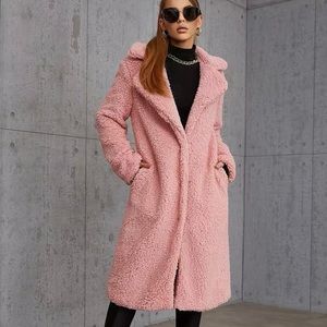 Pink Teddy Plush Coat